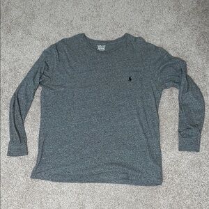 Polo Men's Gray Long Sleeve Shirt w/ front pocket